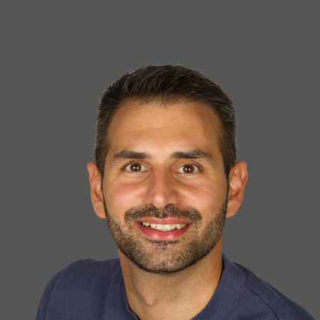 Man smiling for portrait.