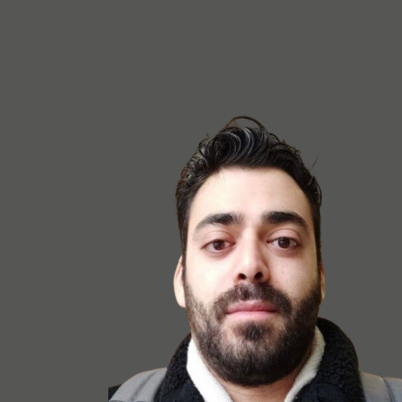 Man with beard, close-up view
